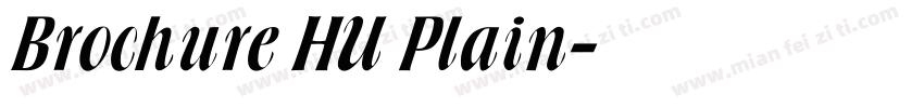 Brochure HU Plain字体转换